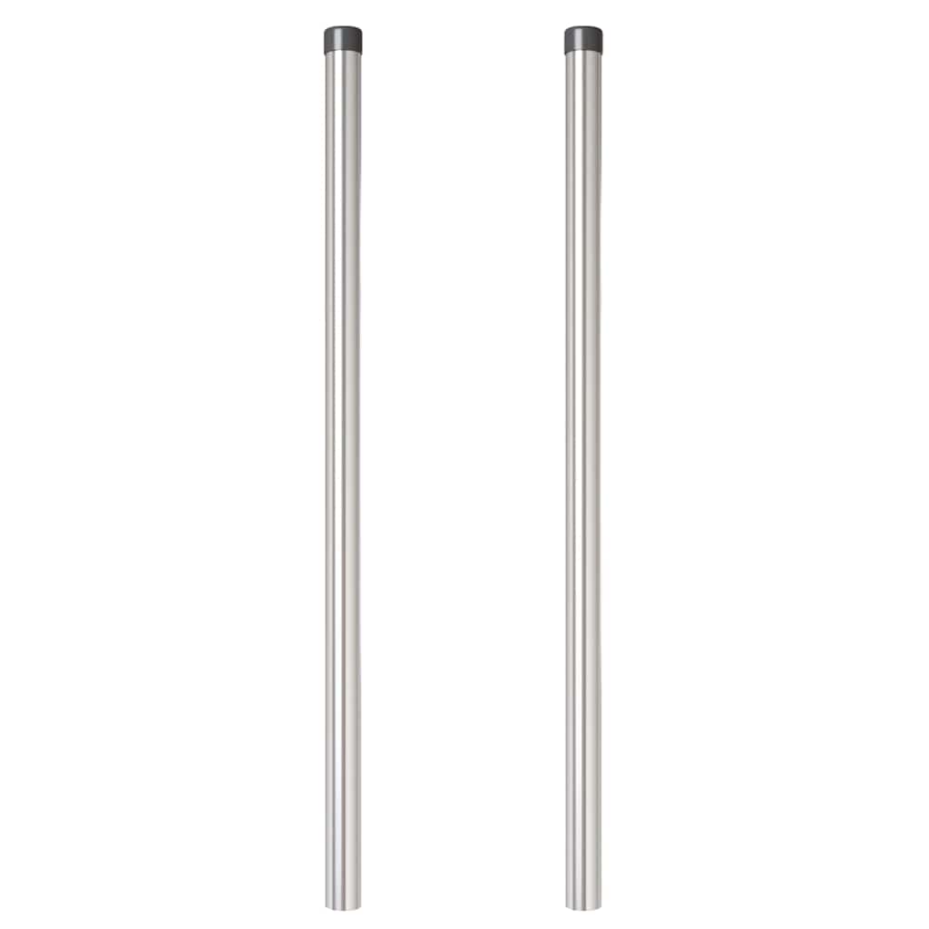 vidaXL Pali per Recinzione 2 pcs Argento 100 cm