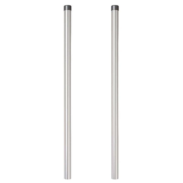 vidaXL Pali per Recinzione 2 pcs Argento 100 cm