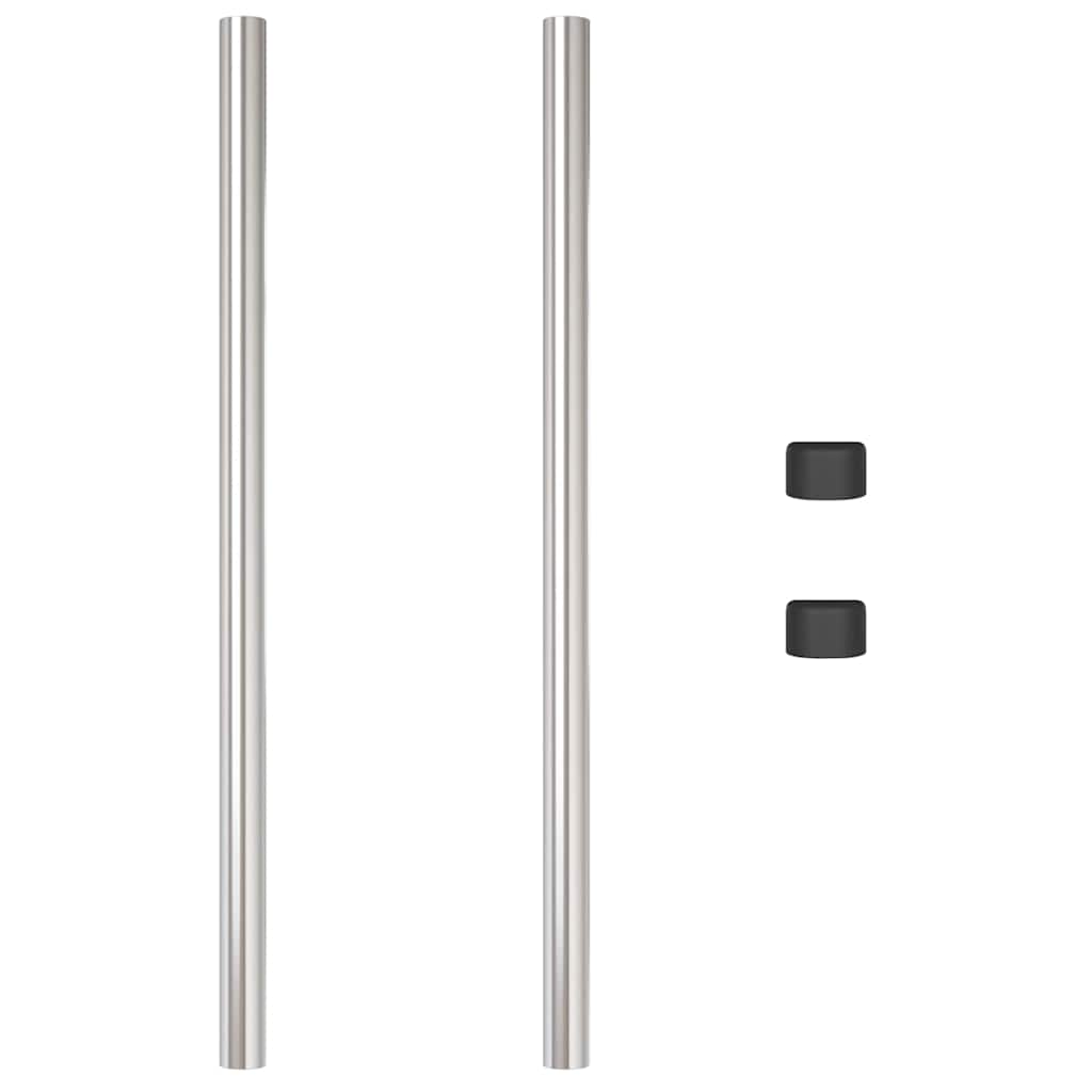 vidaXL Pali per Recinzione 2 pcs Argento 100 cm