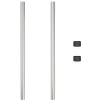 vidaXL Pali per Recinzione 2 pcs Argento 100 cm
