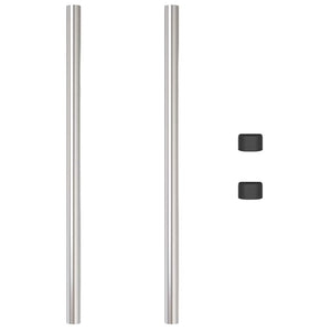 vidaXL Pali per Recinzione 2 pcs Argento 100 cm
