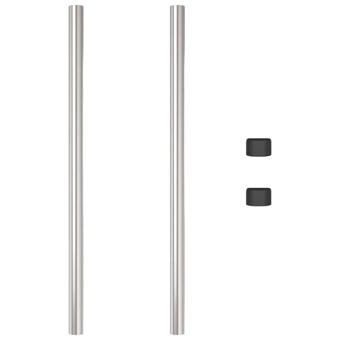 vidaXL Pali per Recinzione 2 pcs Argento 100 cm