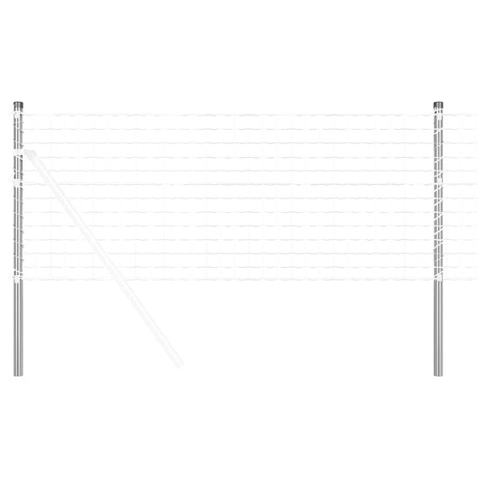 Palo della recinzione 12 pcs Argento 120 cm 42012788