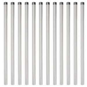 vidaXL Pali per Recinzione 12 pcs Argento 120 cm