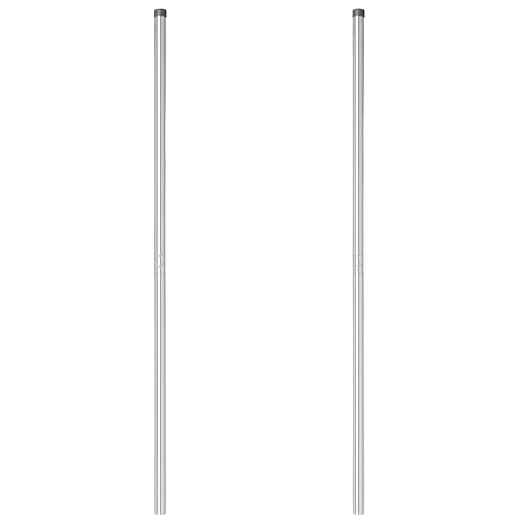 Pali per Recinzione 2 pcs Argento 130 cm 42012789