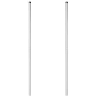 Pali per Recinzione 2 pcs Argento 130 cm 42012789