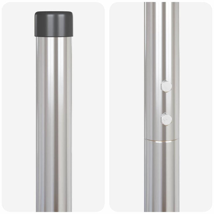 vidaXL Pali per Recinzione 12 pcs Argento 130 cm
