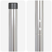 vidaXL Pali per Recinzione 2 pcs Argento 140 cm