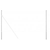 Palo della recinzione 2 pcs Argento 42012793