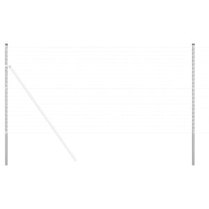 Palo della recinzione 2 pcs Argento 42012793