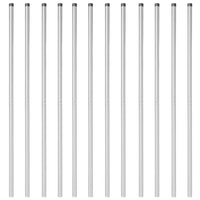 vidaXL Pali per Recinzione 12 pcs Argento 160 cm
