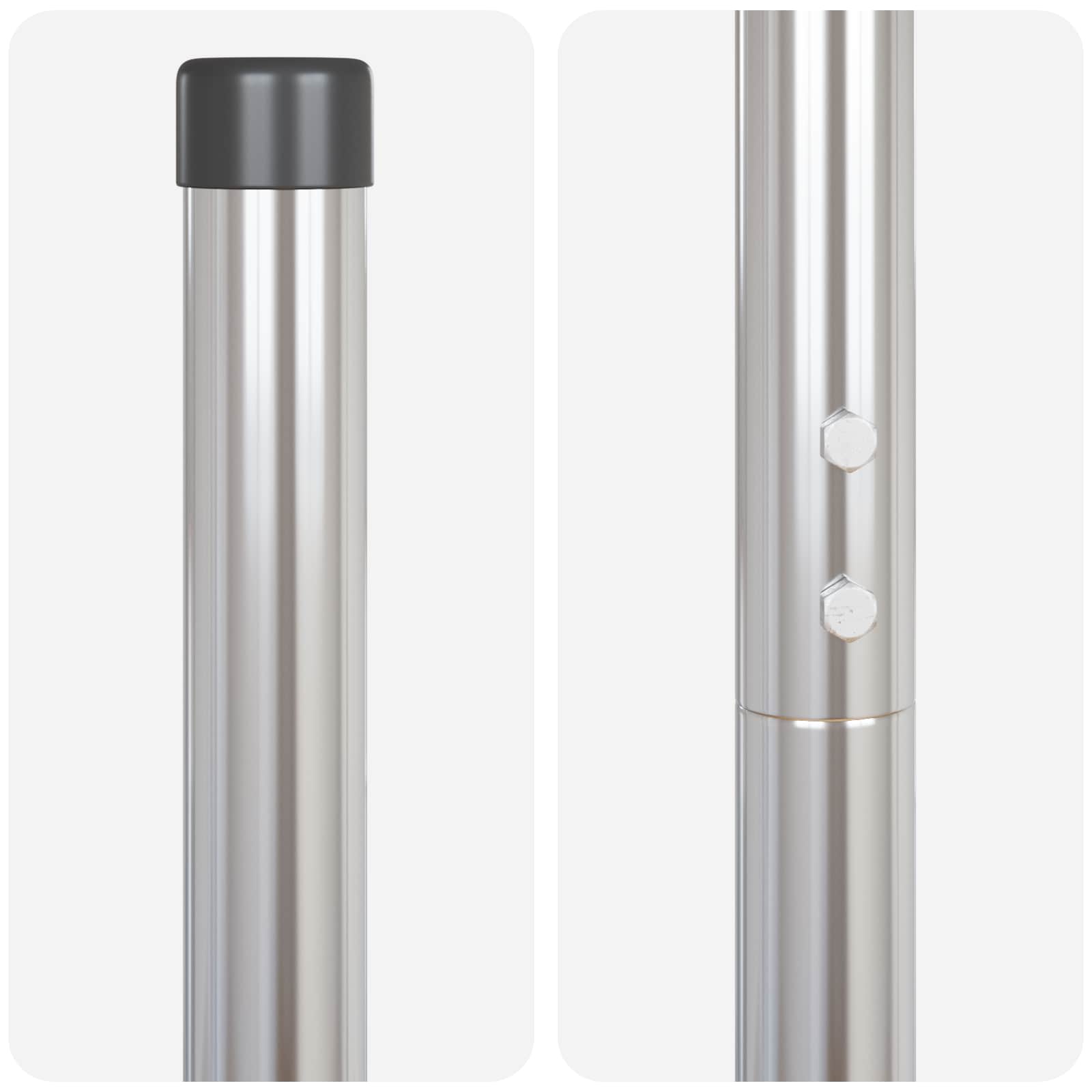 Palo della recinzione 2 pcs Argento 42012795