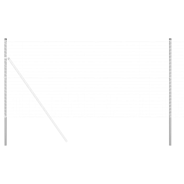 Palo della recinzione 2 pcs Argento 42012795