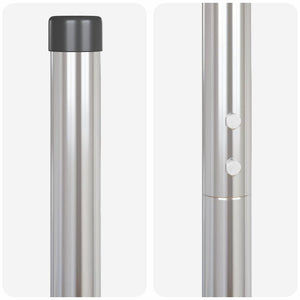 vidaXL Pali per Recinzione 12 pcs Argento 180 cm