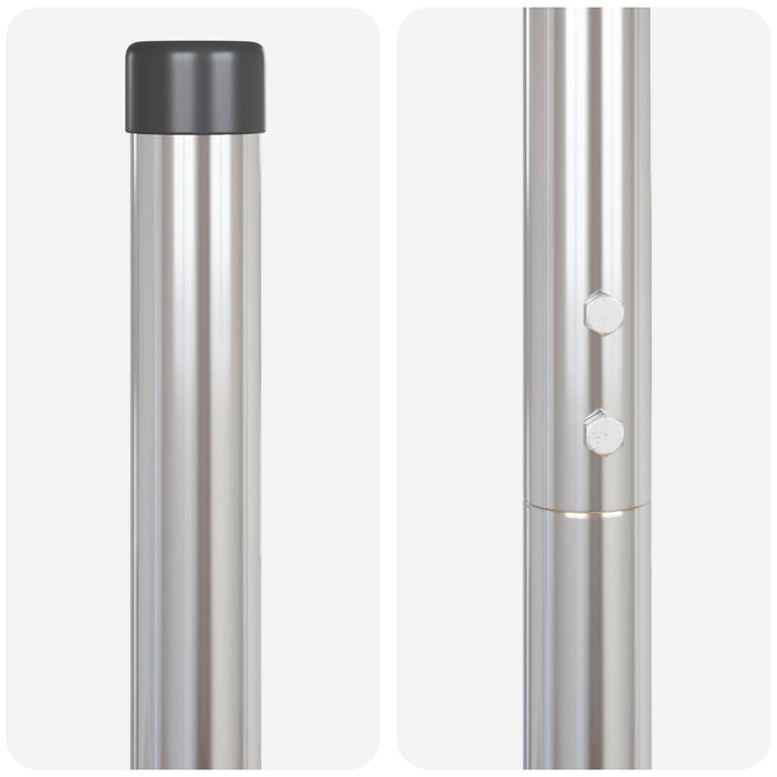 Palo della recinzione 2 pcs Argento 42012797