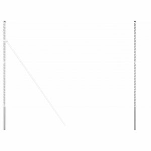 Palo della recinzione 2 pcs Argento 42012797