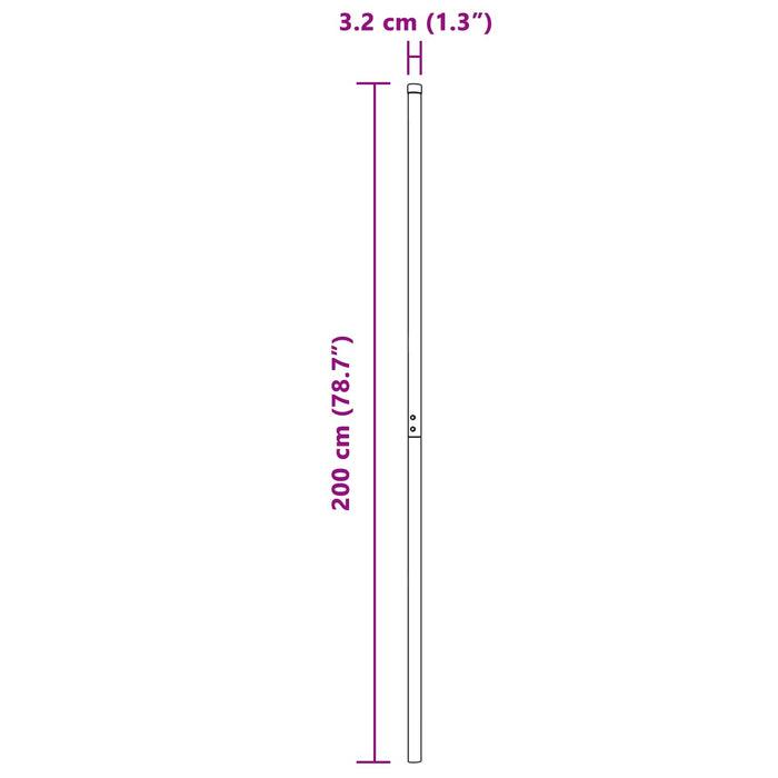 Palo della recinzione 2 pcs Argento 42012797