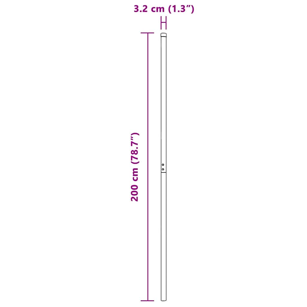 vidaXL Pali per Recinzione 12 pcs Argento 200 cm
