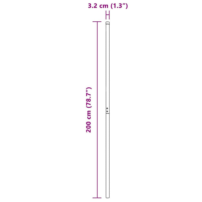 vidaXL Pali per Recinzione 12 pcs Argento 200 cm