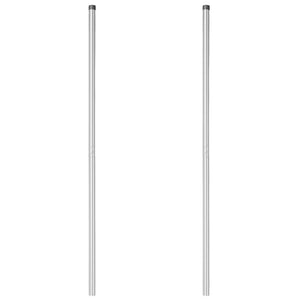 vidaXL Pali per Recinzione 2 pcs Argento 210 cm