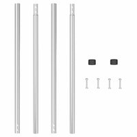 vidaXL Pali per Recinzione 2 pcs Argento 210 cm