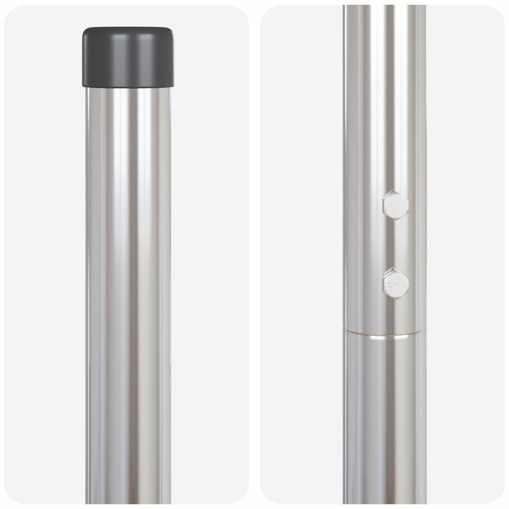 vidaXL Pali per Recinzione 12 pcs Argento 210 cm