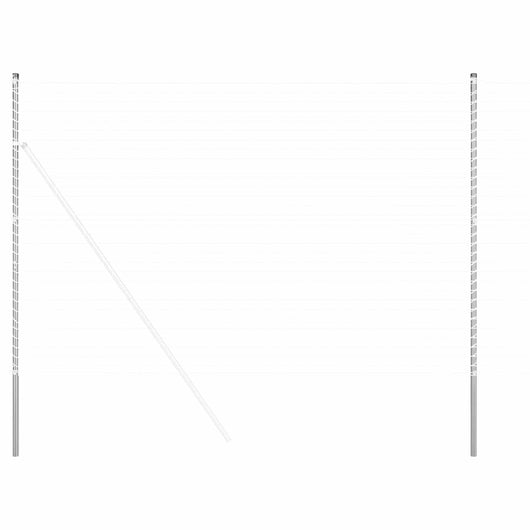 Palo della recinzione 12 pcs Argento 42012800