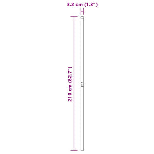 vidaXL Pali per Recinzione 12 pcs Argento 210 cm