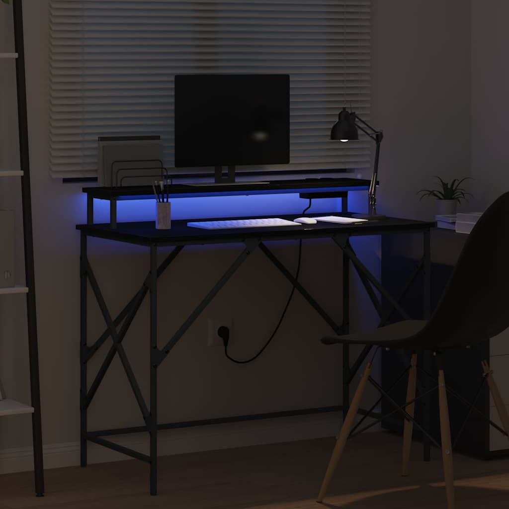 Scrivania Rovere nero 100 x 50 x 86.5 cm Legno multistrato 859395