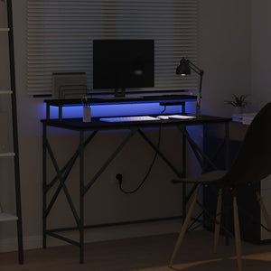 Scrivania Rovere nero 100 x 50 x 86.5 cm Legno multistrato 859395