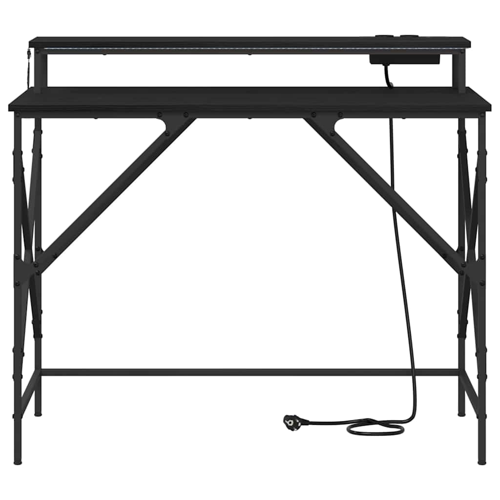 Scrivania Rovere nero 100 x 50 x 86.5 cm Legno multistrato 859395