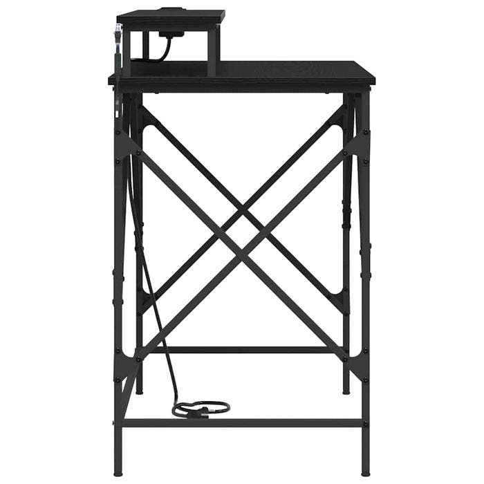 vidaXL Scrivania Rovere nero 100 x 50 x 86.5 cm Legno multistrato