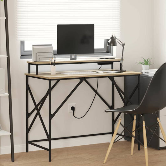 vidaXL Scrivania rovere sonoma 100 x 50 x 86.5 cm Legno multistrato