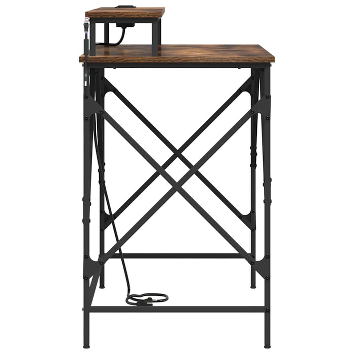 vidaXL Scrivania Rovere fumo 100 x 50 x 86.5 cm Legno multistrato