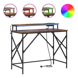 vidaXL Scrivania Rovere fumo 100 x 50 x 86.5 cm Legno multistrato