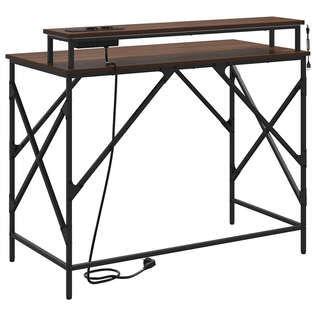 vidaXL Scrivania Rovere marrone 100 x 50 x 86.5 cm Legno multistrato