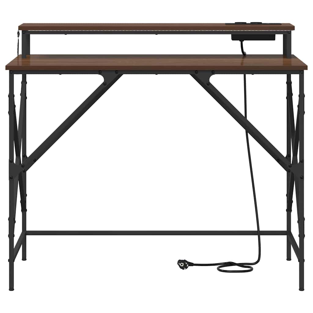 vidaXL Scrivania Rovere marrone 100 x 50 x 86.5 cm Legno multistrato