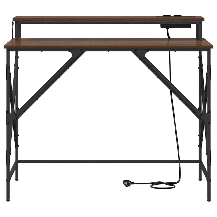 vidaXL Scrivania Rovere marrone 100 x 50 x 86.5 cm Legno multistrato