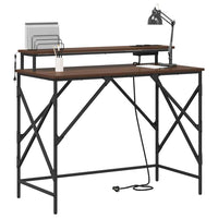 vidaXL Scrivania Rovere marrone 100 x 50 x 86.5 cm Legno multistrato