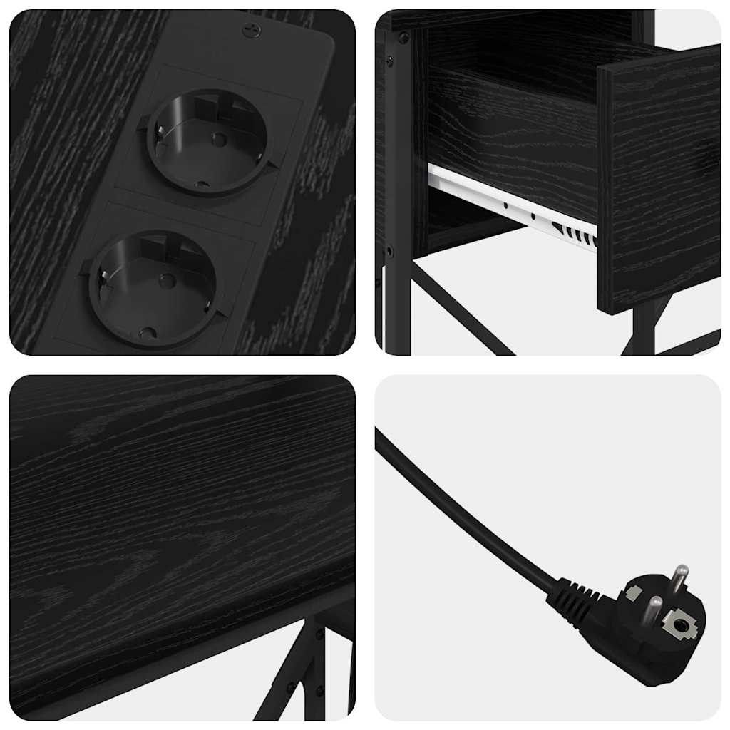 vidaXL Scrivania Rovere nero 120 x 79 x 86.5 cm Legno multistrato