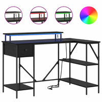 vidaXL Scrivania Rovere nero 120 x 79 x 86.5 cm Legno multistrato