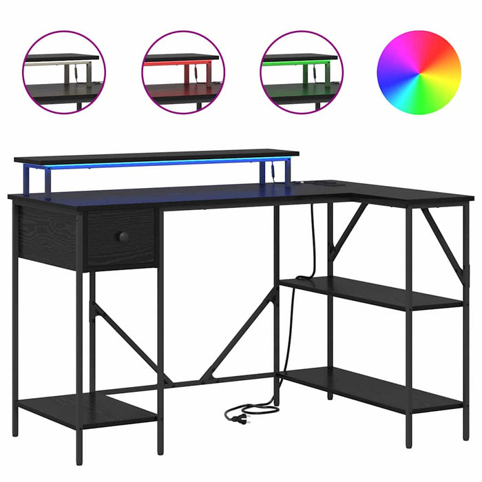 vidaXL Scrivania Rovere nero 120 x 79 x 86.5 cm Legno multistrato