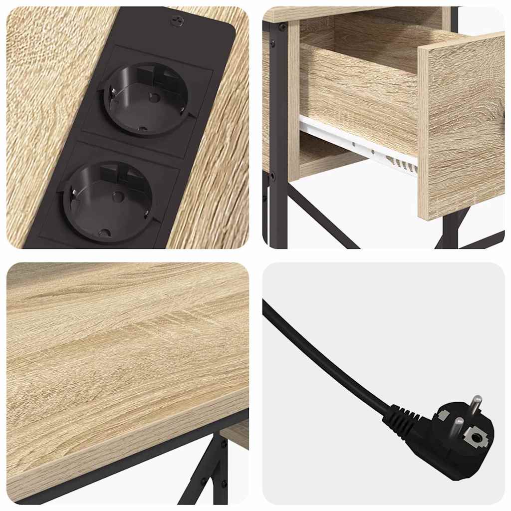 vidaXL Scrivania rovere sonoma 120 x 79 x 86.5 cm Legno multistrato