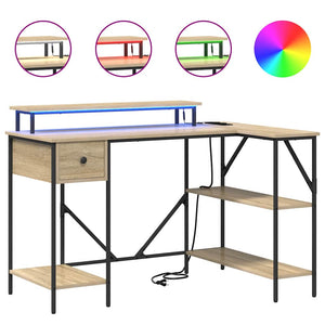 vidaXL Scrivania rovere sonoma 120 x 79 x 86.5 cm Legno multistrato