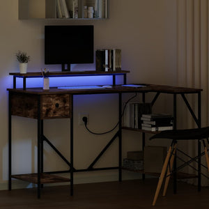 Scrivania Rovere fumo 120 x 79 x 86.5 cm Legno multistrato 859402