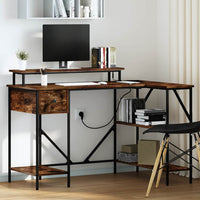 vidaXL Scrivania Rovere fumo 120 x 79 x 86.5 cm Legno multistrato