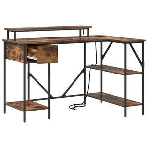 Scrivania Rovere fumo 120 x 79 x 86.5 cm Legno multistrato 859402