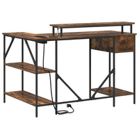 Scrivania Rovere fumo 120 x 79 x 86.5 cm Legno multistrato 859402