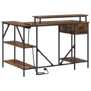 Scrivania Rovere fumo 120 x 79 x 86.5 cm Legno multistrato 859402