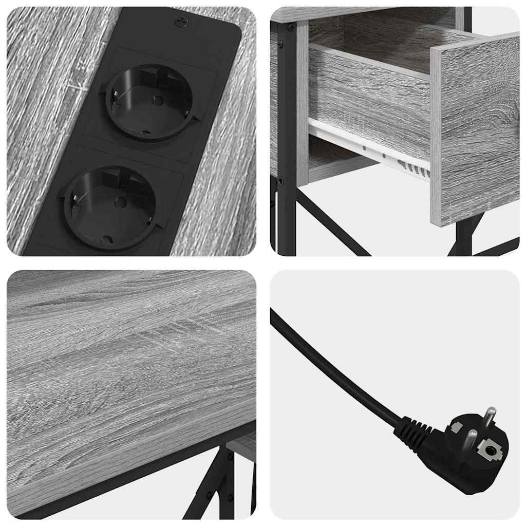 vidaXL Scrivania Grigio sonoma 120 x 79 x 86.5 cm Legno multistrato
